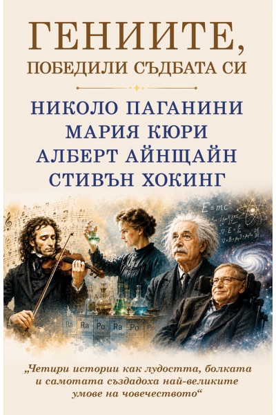 Гениите, победили съдбата си Николо Паганини, Мария Кюри, Алберт Айнщайн,  Стивън Хокинг  