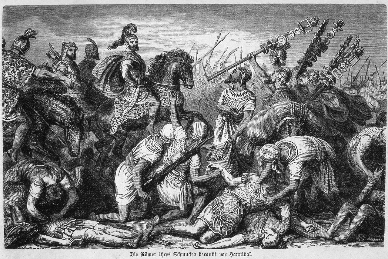 Ханибал Барка в битката при Канна. Художник Хенрих Литерман.